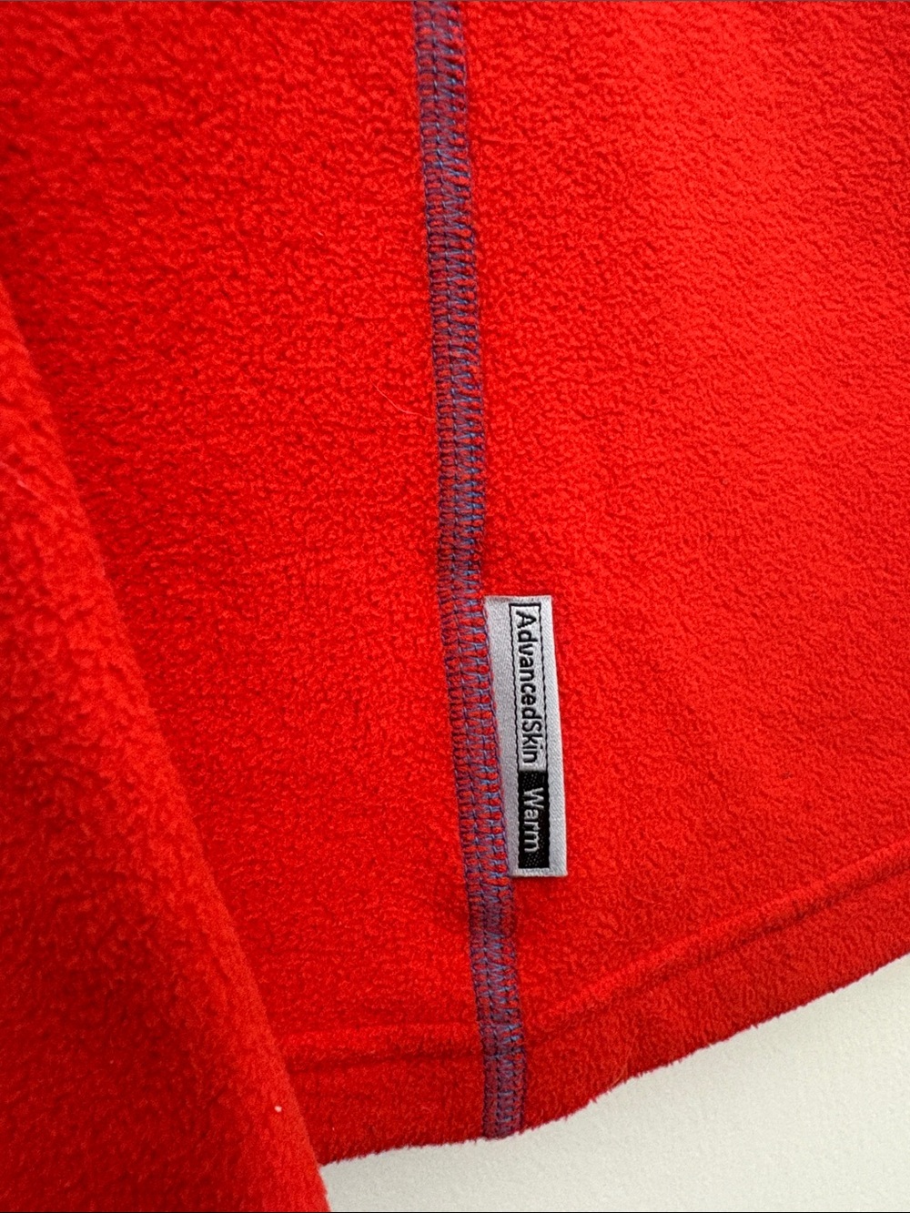 Salomon Red Quarter-Zip Fleece with Blue Trim - Picture 4 of 5